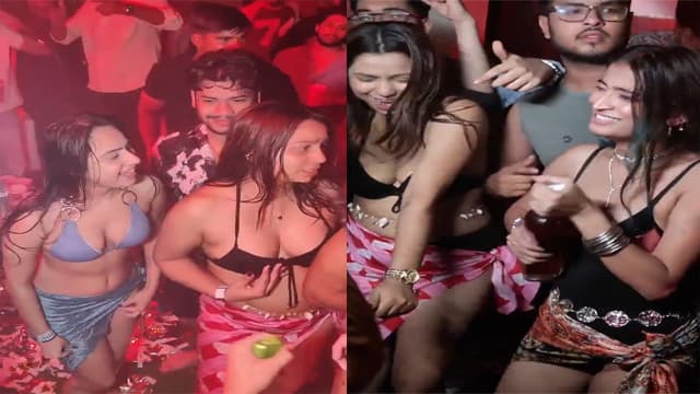 Naked Gurugram girl in a threesome porn scene